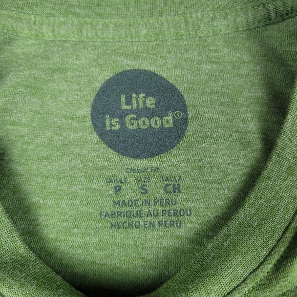 Life is Good Men's Shirt S Long Sleeve Dive In Green Classic Fit Size Small - Picture 3 of 8